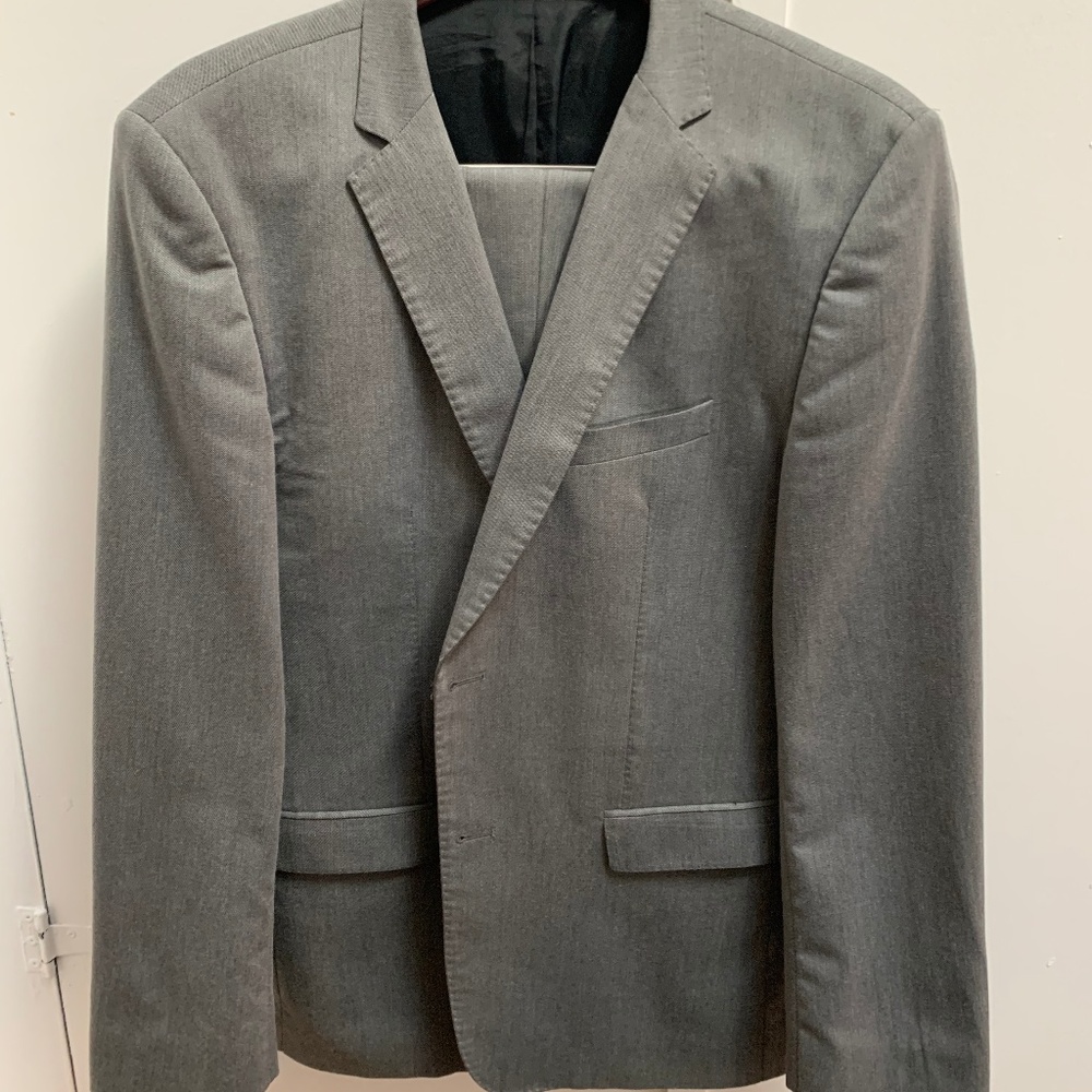 Zara Man Basic Suit - Heather Gray